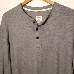 Mint rag & bone Gray XL Henley